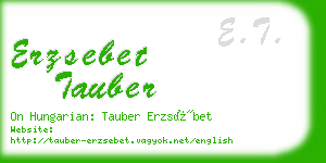 erzsebet tauber business card